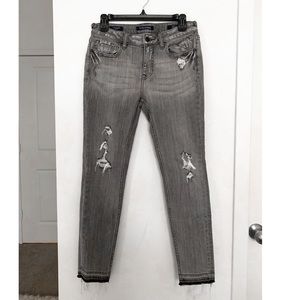 Vigoss Chelsea Skinny Grey Distressed Jeans